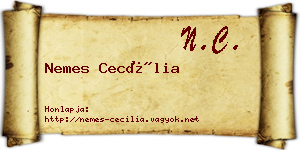 Nemes Cecília névjegykártya